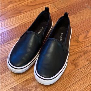 Black slip on shoes